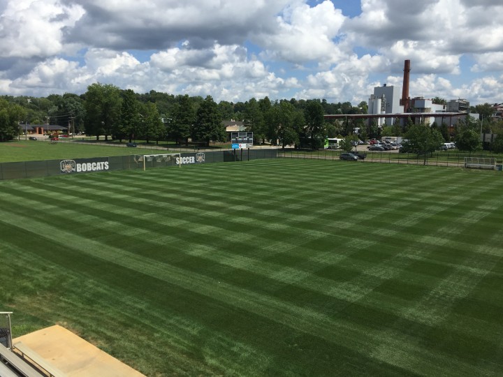 Natural grass field at Chessa Field at Ohio University