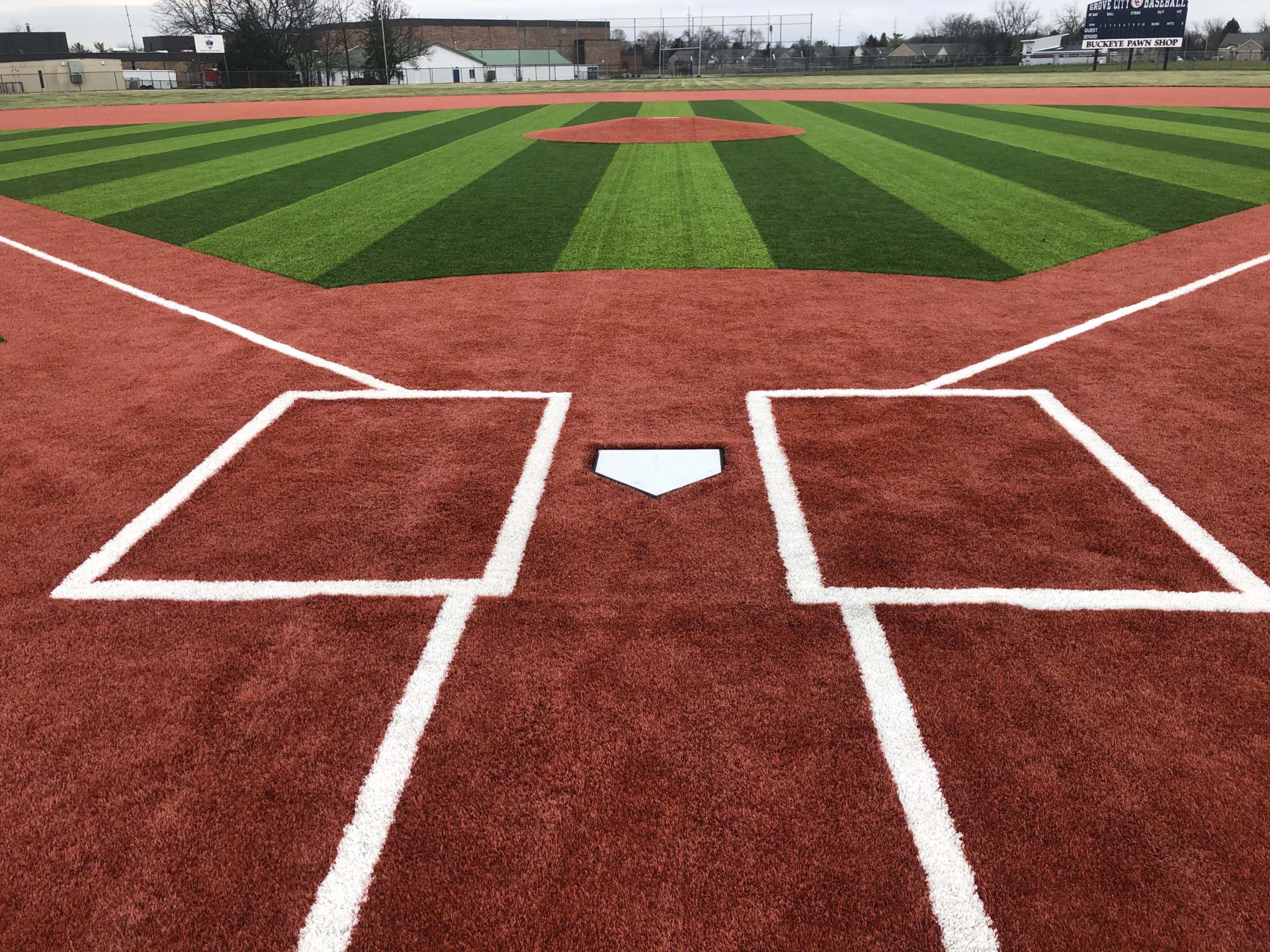 Grove City High School Baseball Field Home plate